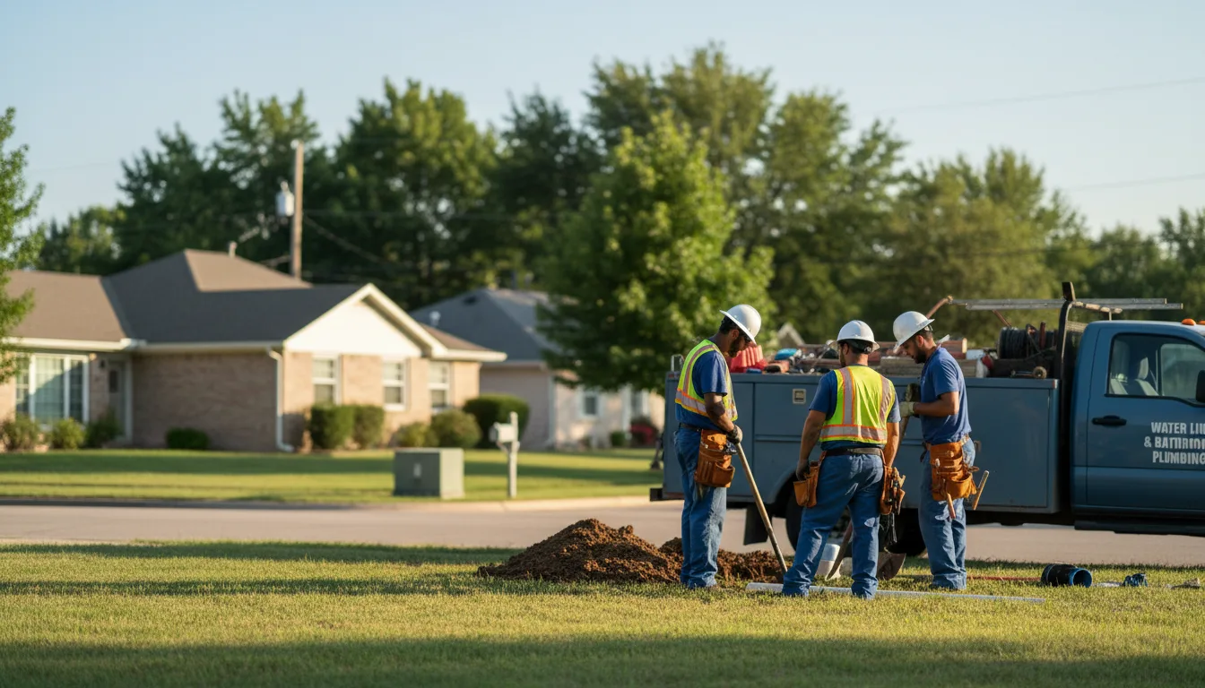 Residential water line and bathroom plumbing service in Chesterville, OH